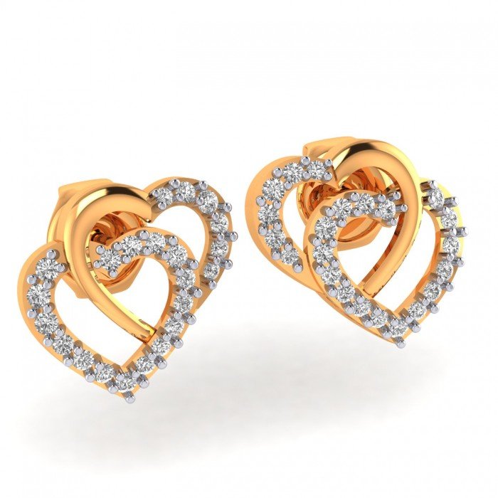 Double Heart Valentine Earring