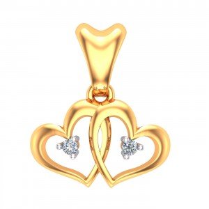 Stylish Heart Gold Pendant