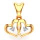 Stylish Heart Gold Pendant