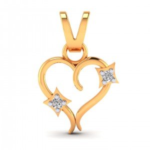 Women Heart Gold Pendant