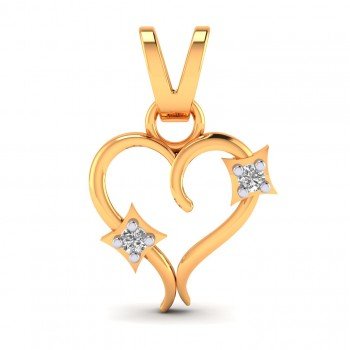 Women Heart Gold Pendant