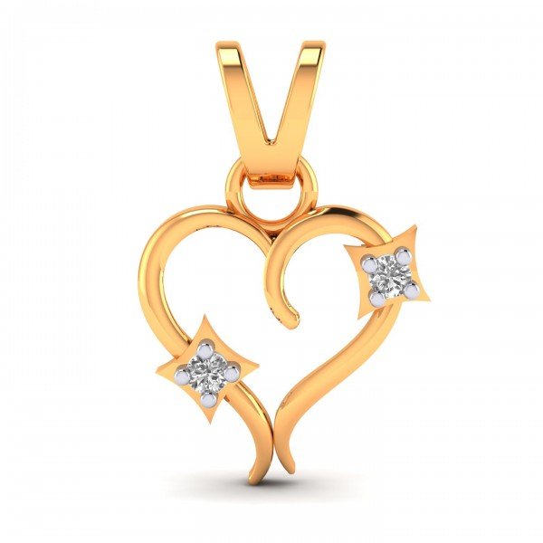 Women Heart Gold Pendant Women Heart Gold Pendant