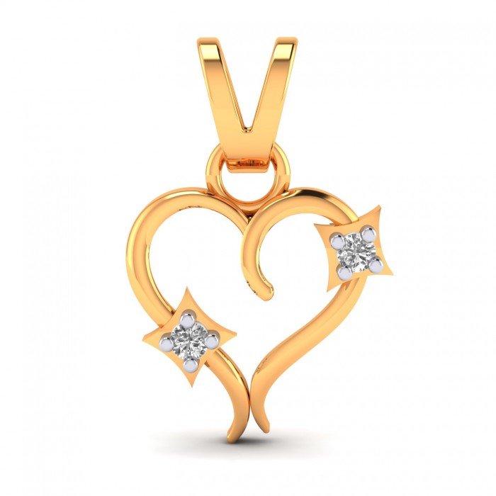 Women Heart Gold Pendant
