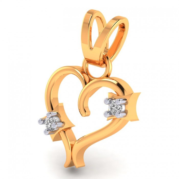 Women Heart Gold Pendant