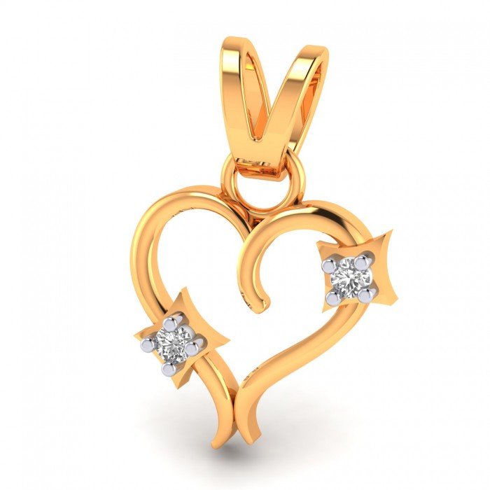 Women Heart Gold Pendant