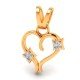 Women Heart Gold Pendant