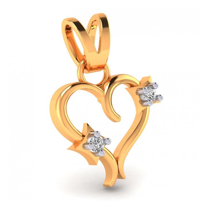 Women Heart Gold Pendant