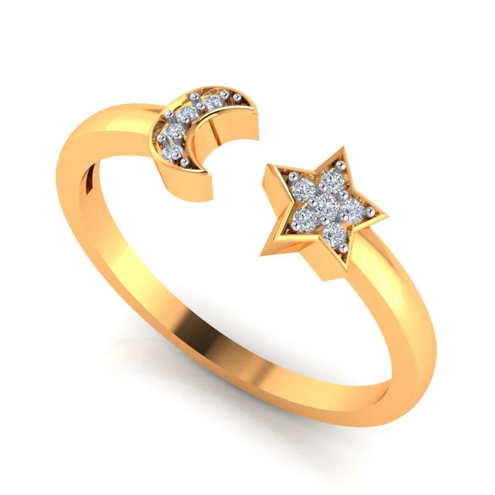 Gold American Diamond Ring | Your Premium Outfit