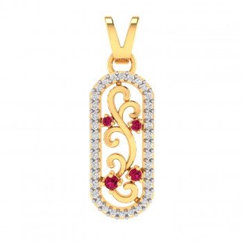 Artificial Diamond Ruby Pendant