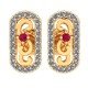 Artificial Diamond Ruby Earring