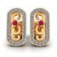 Artificial Diamond Ruby Earring