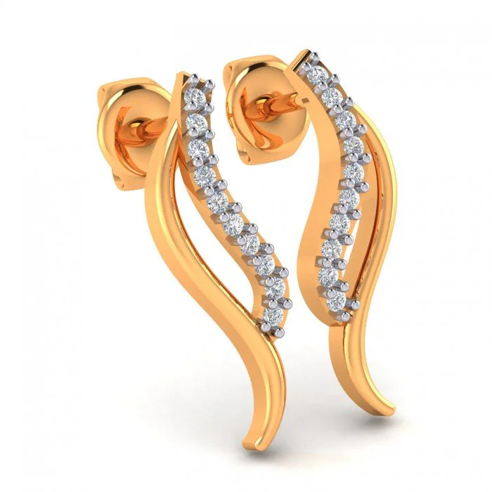 Trendy Korean Elegant Cute Fashionable Rhinestone Butterfly Stud Earrings  for Girls Simple Stylish - Pearl Stud Earring
