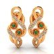 Emerald Gold Earring For Girls