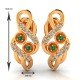 Emerald Gold Earring For Girls