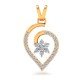 Latest 14K Gold American Diamond Pendant