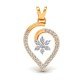 Latest 14K Gold American Diamond Pendant