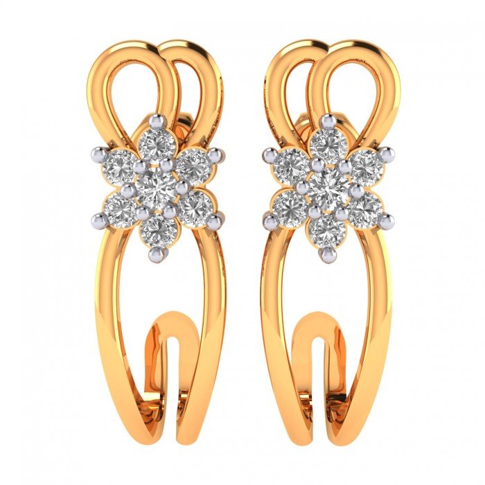 Cluster Hoop Earring