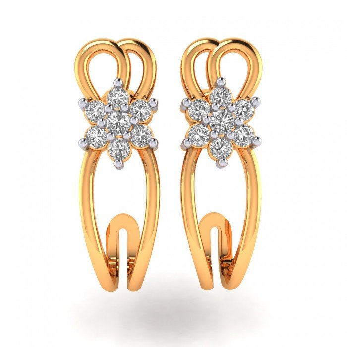 Cluster Hoop Earring
