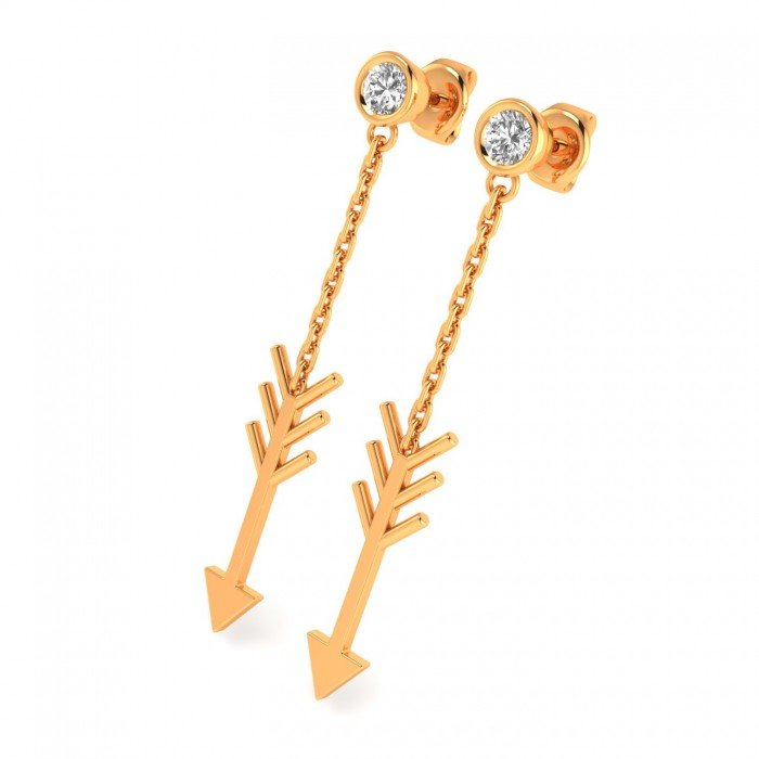 Unique Gold Dangle Earrings