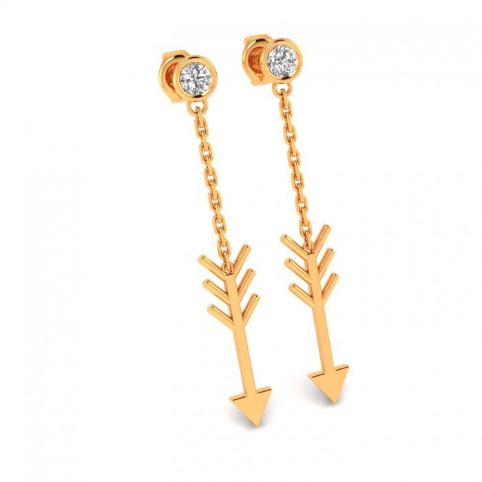 Unique Gold Dangle Earrings