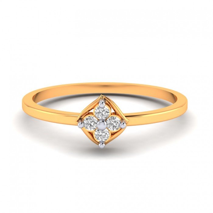 Artificial Diamond Gold Ring For Teenage