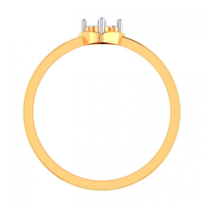 Artificial Diamond Gold Ring For Teenage