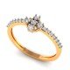 Fancy Artificial Diamond Gold Ring