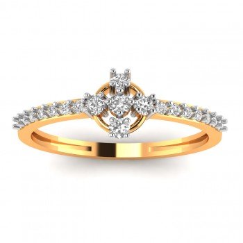 Fancy Artificial Diamond Gold Ring