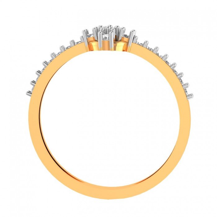 Fancy Artificial Diamond Gold Ring