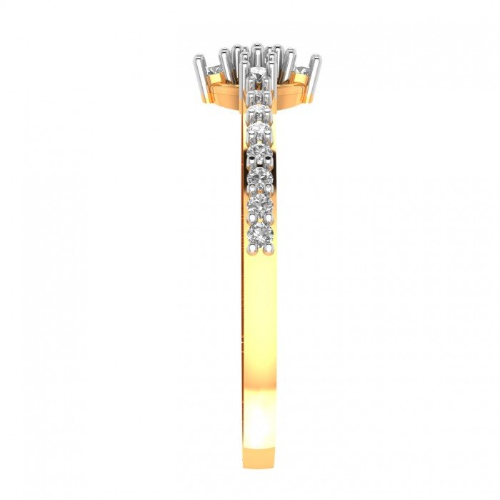 Fancy Artificial Diamond Gold Ring