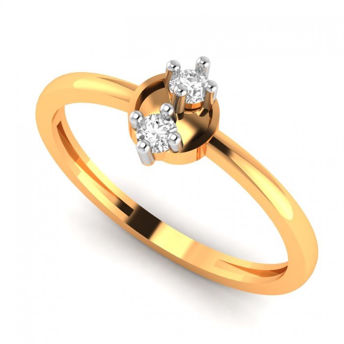 Two Stone Gold Ring