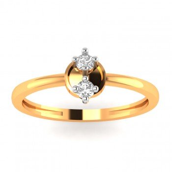 Two Stone Gold Ring