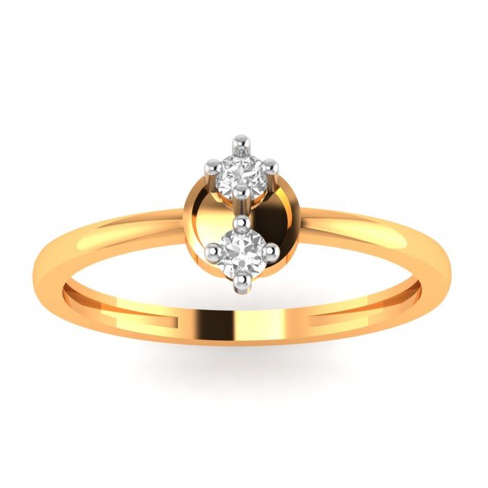 Two Stone Gold Ring