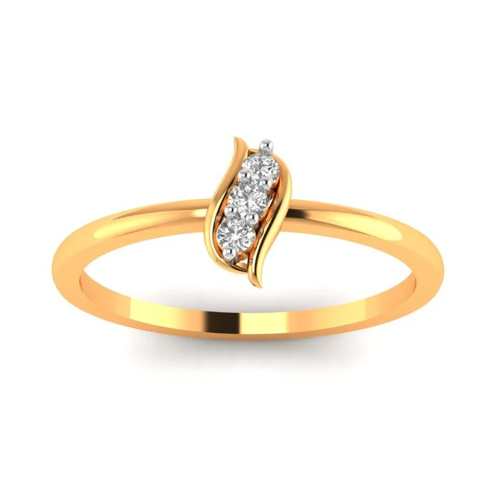 Sree Kumaran | 22K Gold White Zircon Stone fancy ring for girls