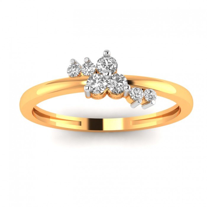 Simple Gold American Diamond Ring