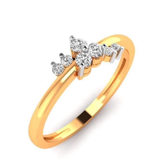 Simple Gold American Diamond Ring