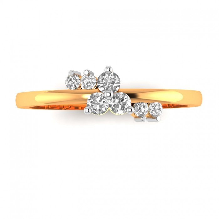 Simple Gold American Diamond Ring