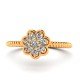 American Diamond Cluster Gold Ring