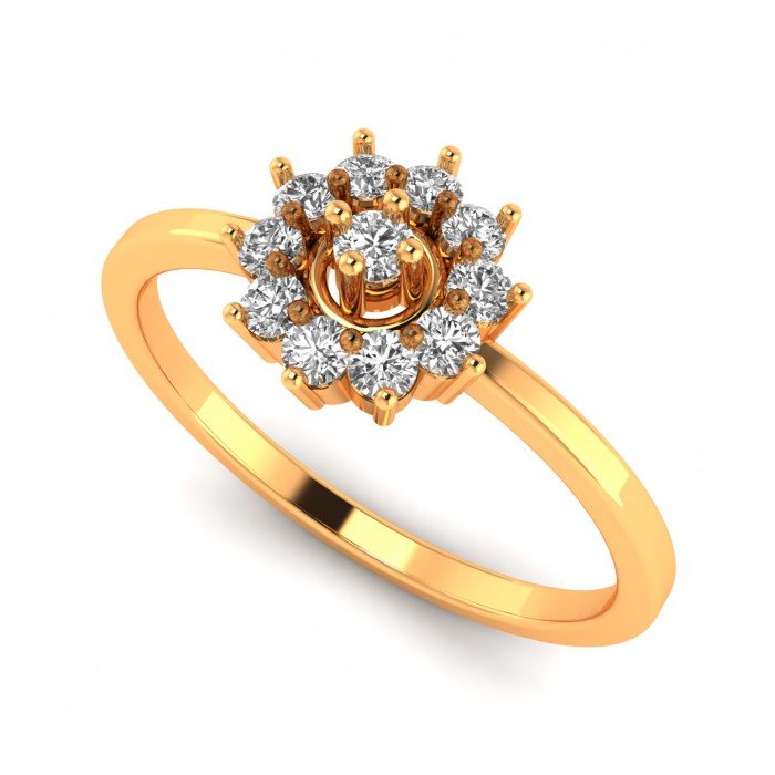 Smart Cluster Gold Ring