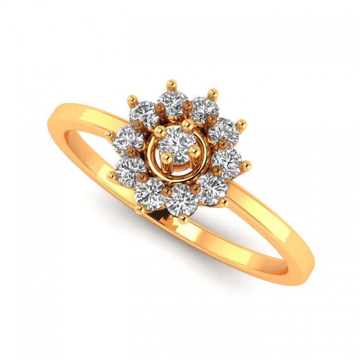 Smart Cluster Gold Ring