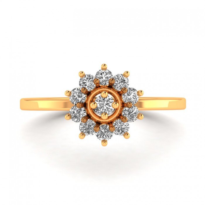 Smart Cluster Gold Ring