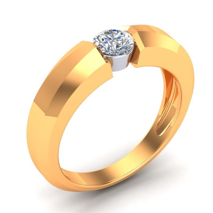 Wedding Gold Solitaire Ring