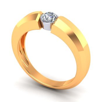 Wedding Gold Solitaire Ring