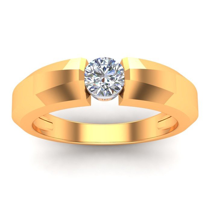 Wedding Gold Solitaire Ring