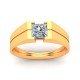 Princess Cut Men Gold Ring