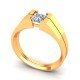 Princess Cut Men Gold Ring