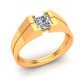 Princess Cut Men Gold Ring