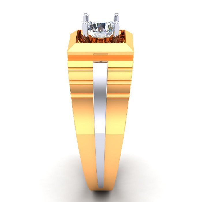 Men Gold Solitaire Ring