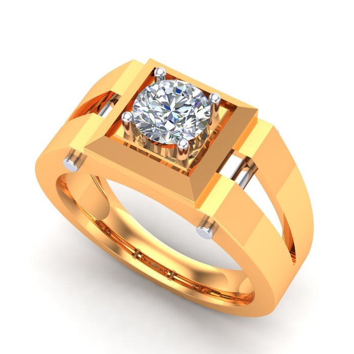 Solitaire Gents Wedding Ring