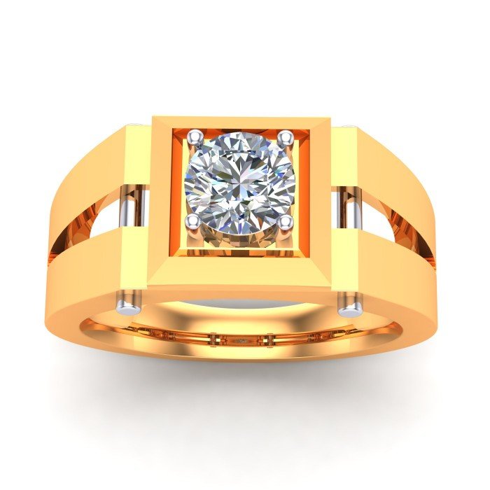 Solitaire Gents Wedding Ring